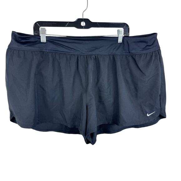Nike Black Lightweight Bikini Lining Elastic Waist Athletic Shorts Plus Size 3X - Picture 1 of 4